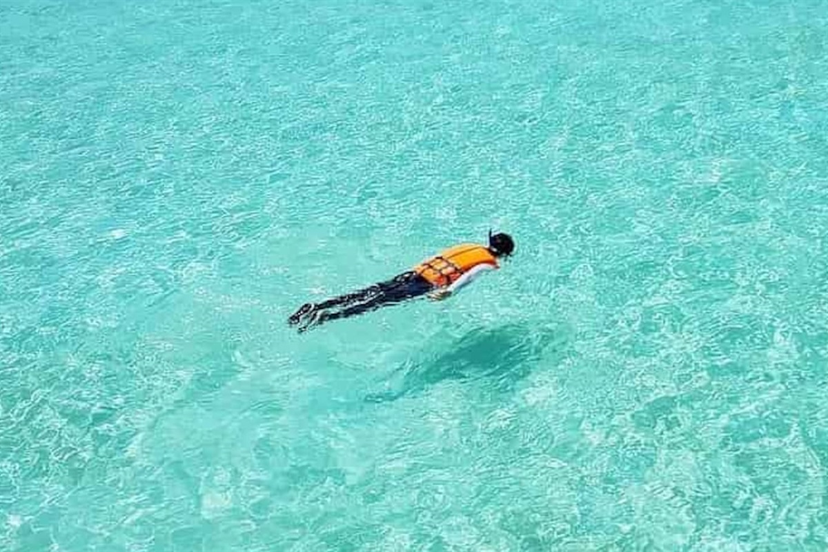 Snorkeling is a popular hobby in the area since the turquoise water is so clear!