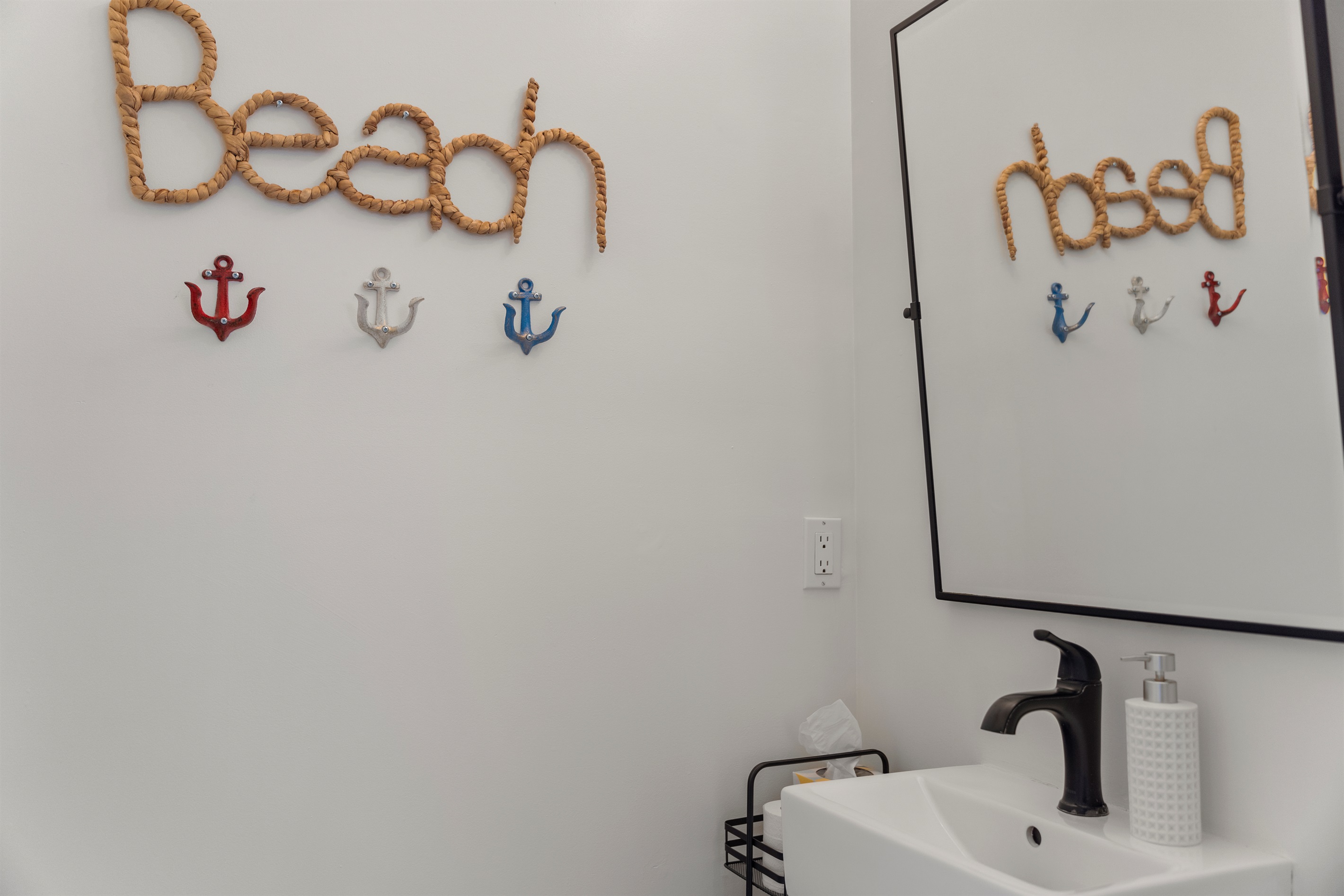 Convenient bathroom in entry area