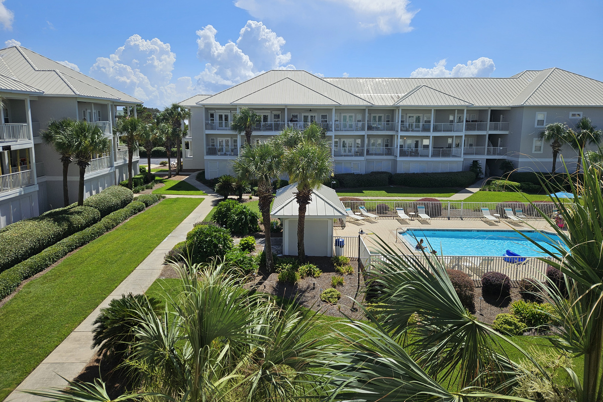 Pool and courtyard