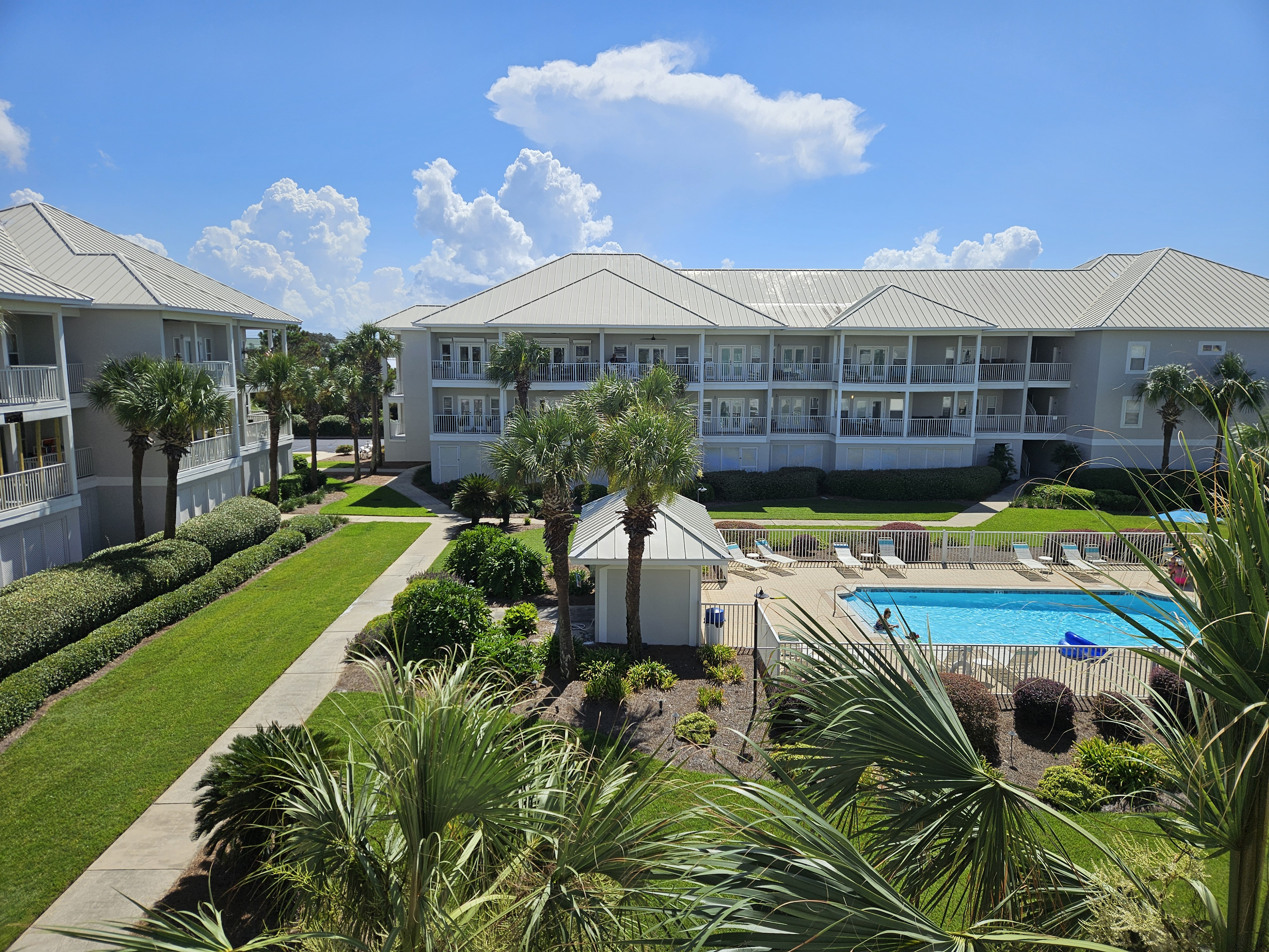 Pool and courtyard