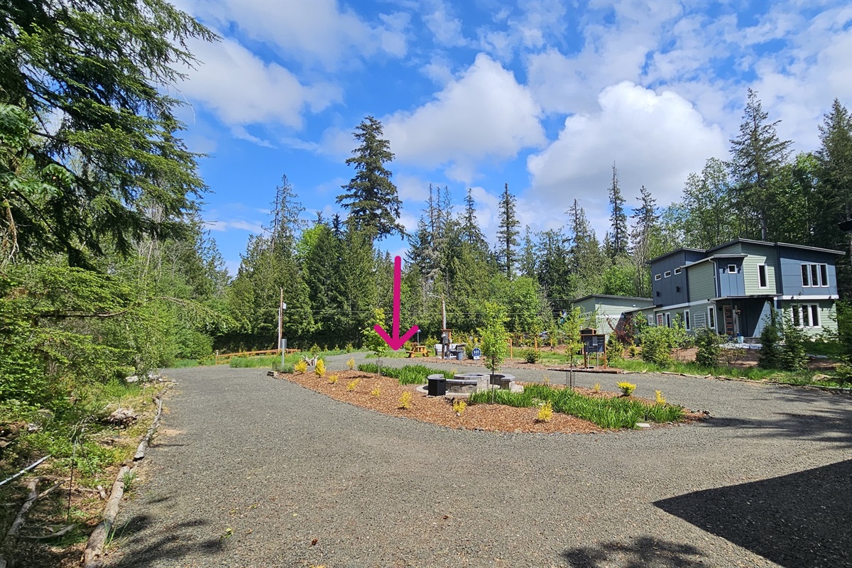 RV Site is Marked with Pink Arrow