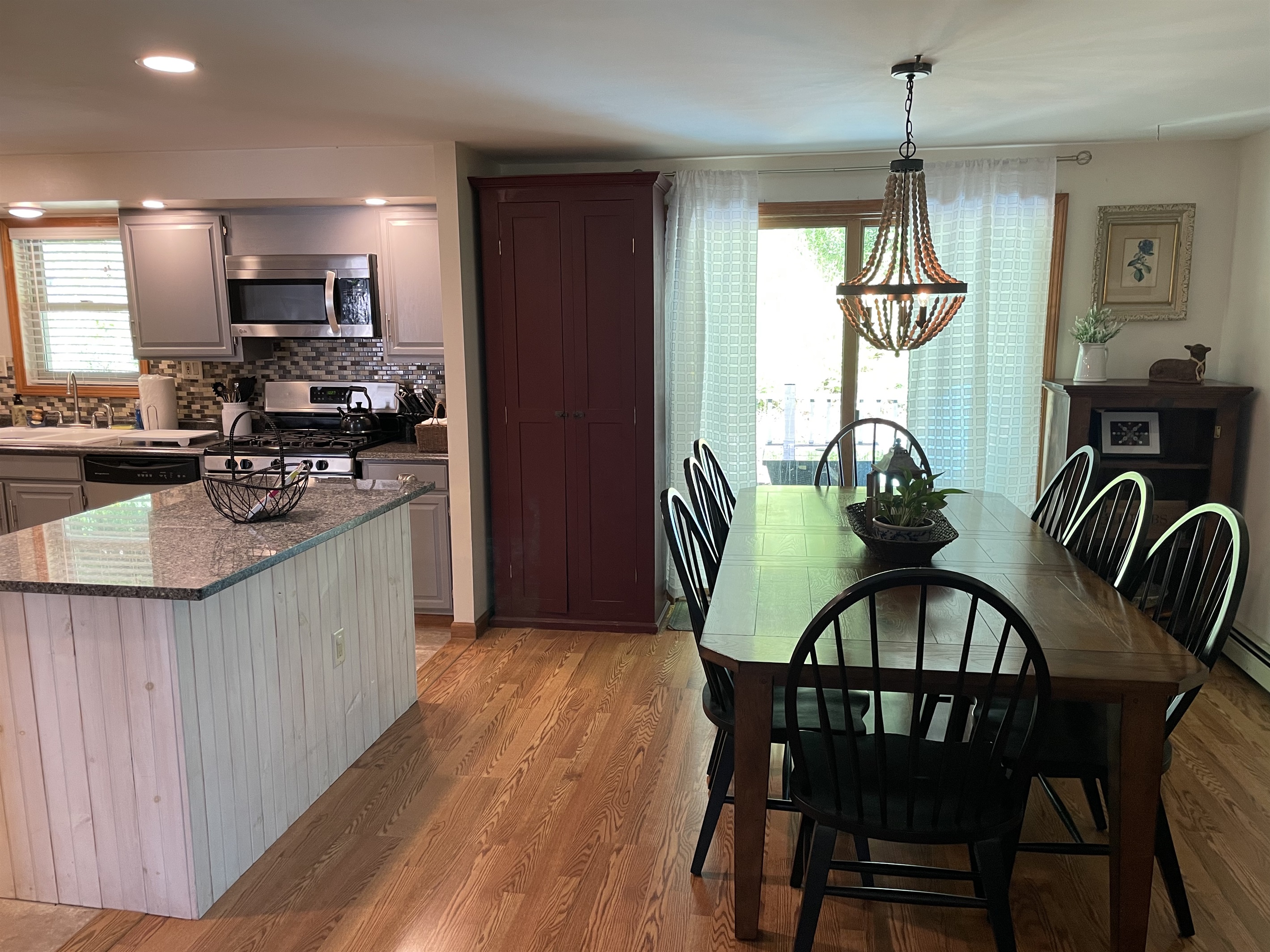 Dining area w/ sliders to deck