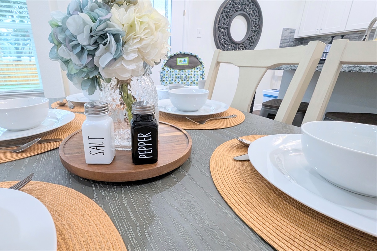 The whole family will enjoy a meal on this beautiful table. 