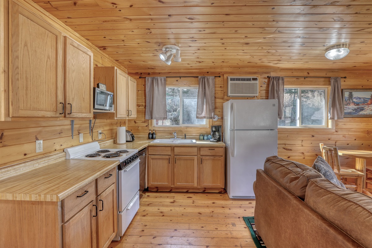 Kitchen with stove and oven