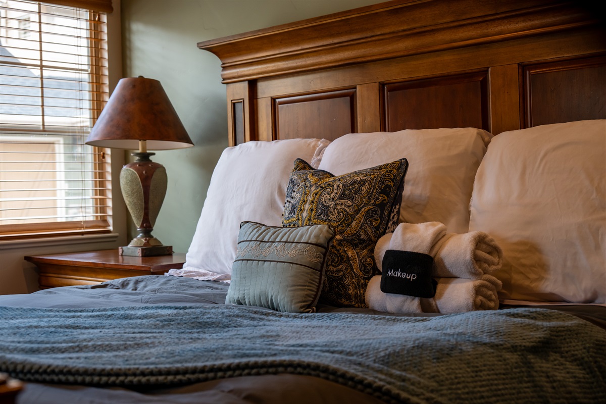 Sink into soft bedding and recharge for another day of mountain adventure.