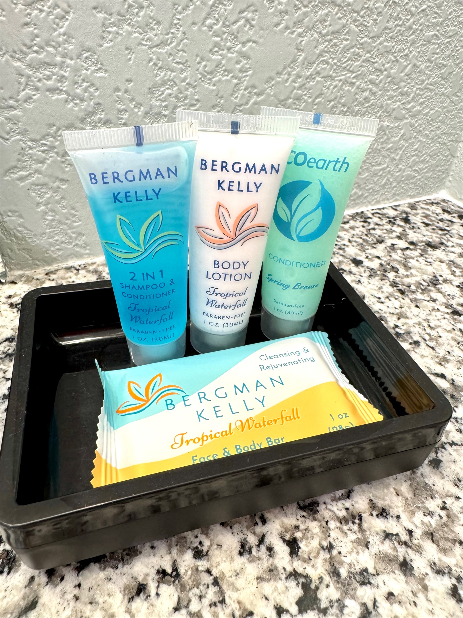 We supply starter soap, shampoo, conditioner, and lotion if you forget.