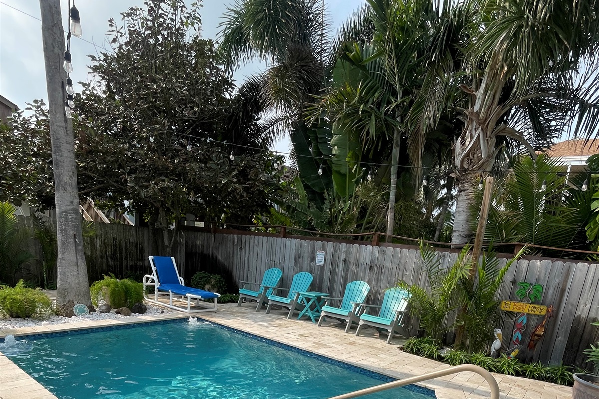 Pool and seating area