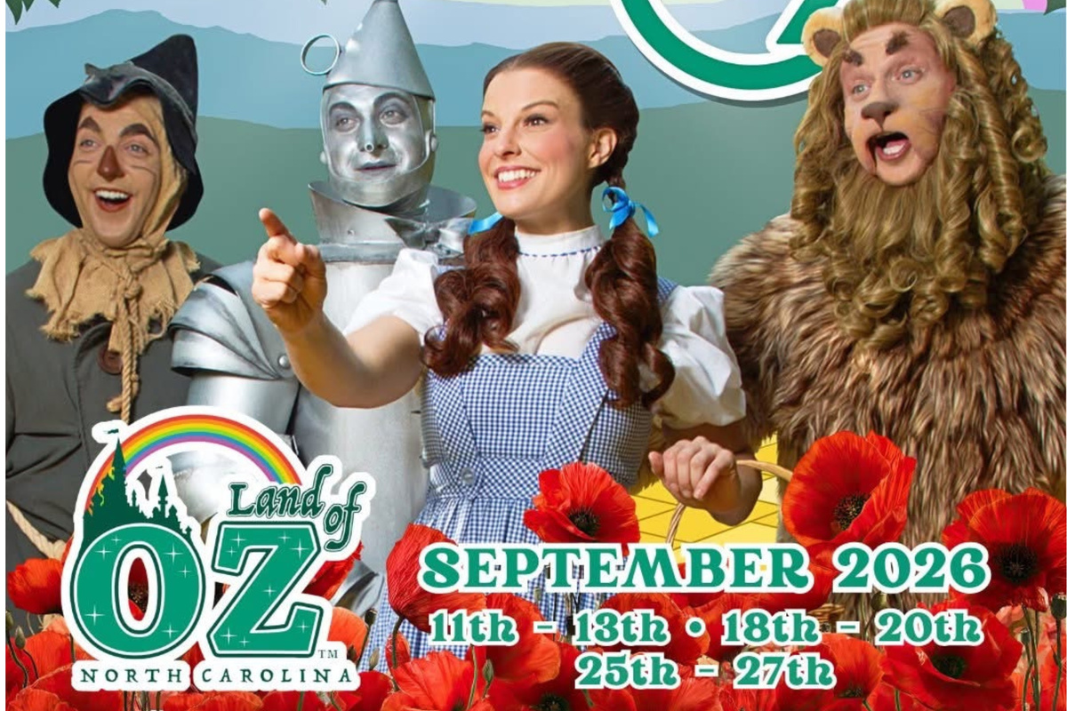 Autumn at Oz at the Land of Oz is back at Beech Mountain! Get your tickets ASAP to follow the yellow brick road in September 2026! Inspired by The Wizard of Oz.