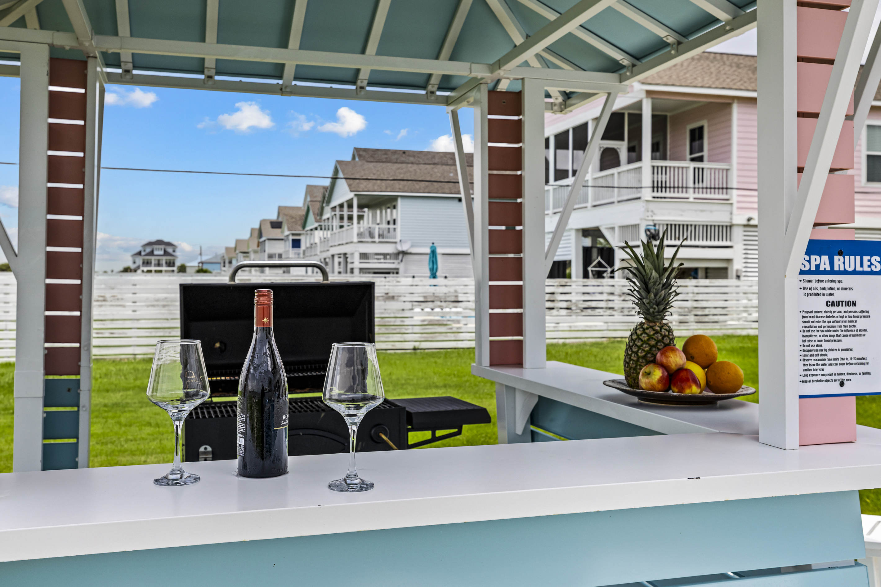 Coastal BBQ & Gazebo Retreat
Gather under the charming coastal-style gazebo, fire up the barbecue, and enjoy your favorite drinks while creating unforgettable memories with family and friends.