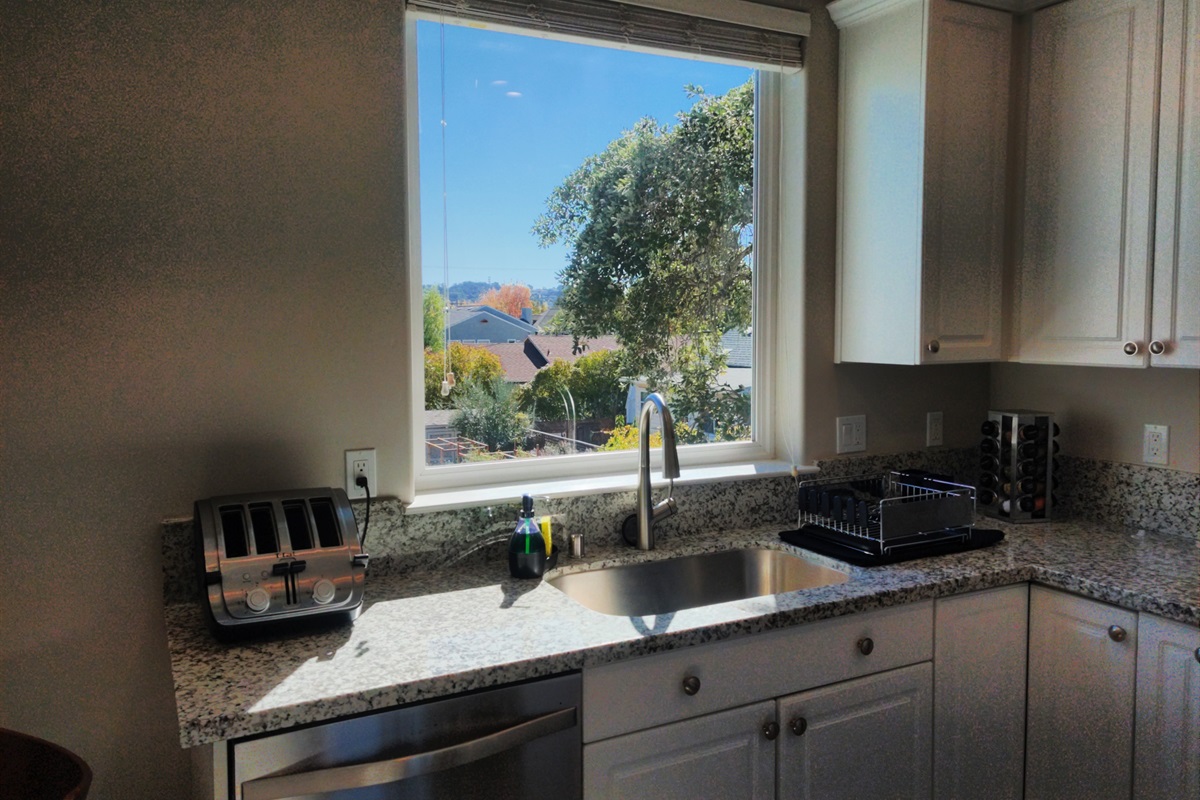 Relaxing view from Kitchen