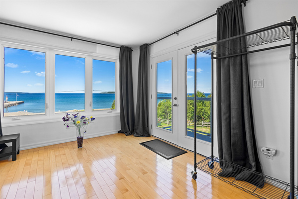 black-out curtains/blinds on all windows for dark night sleeps