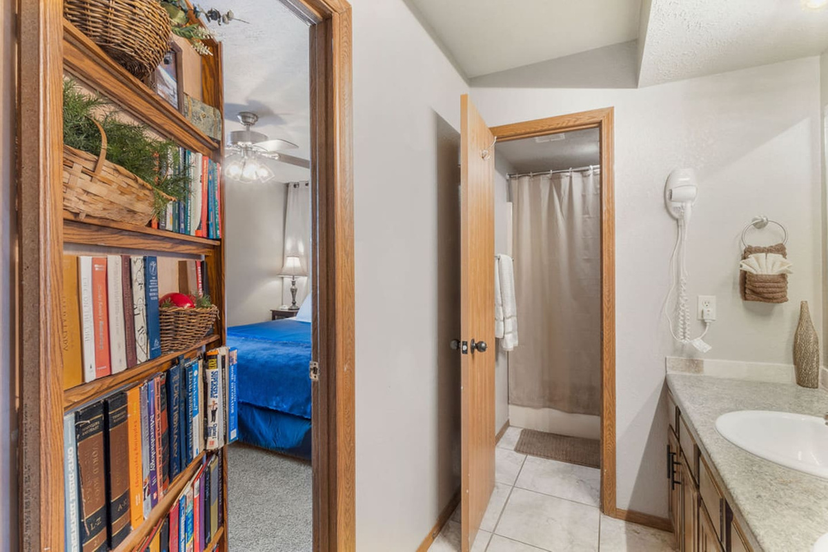 Secret bedroom bookcase door 
