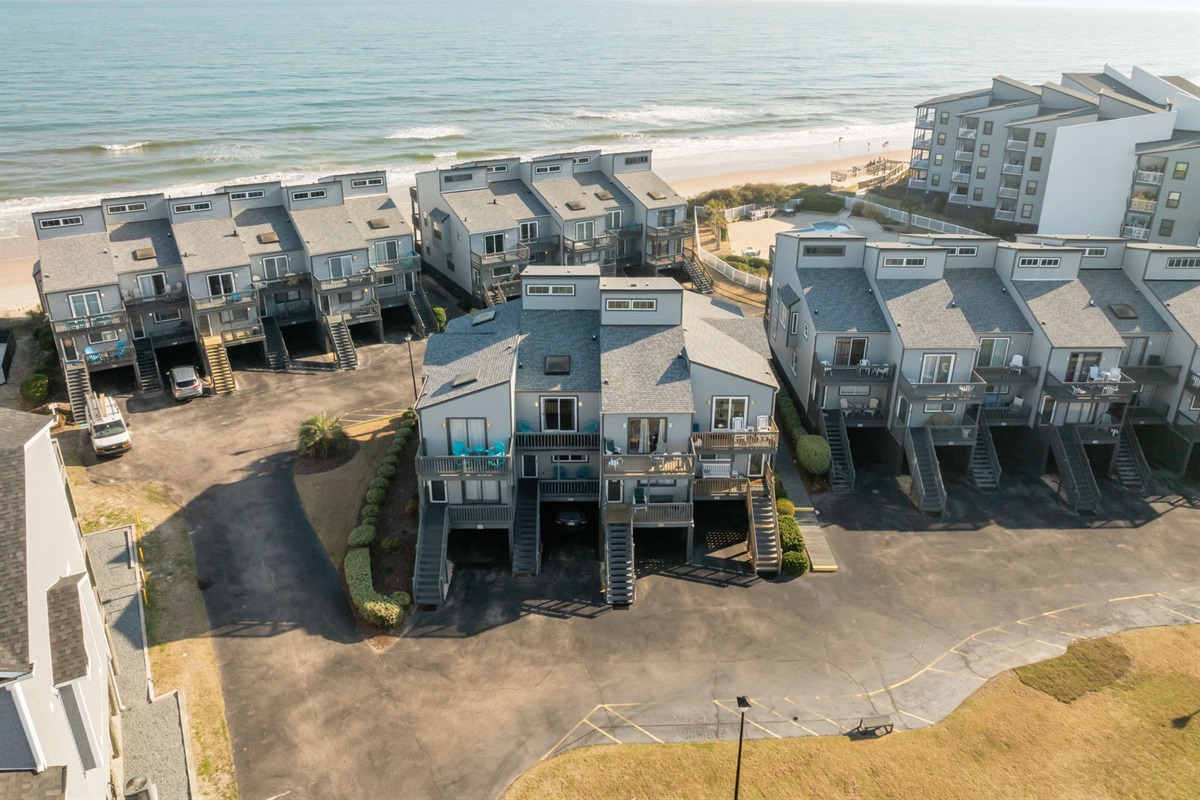 Oceanfront homes and townhomes located just steps from the sandy shoreline