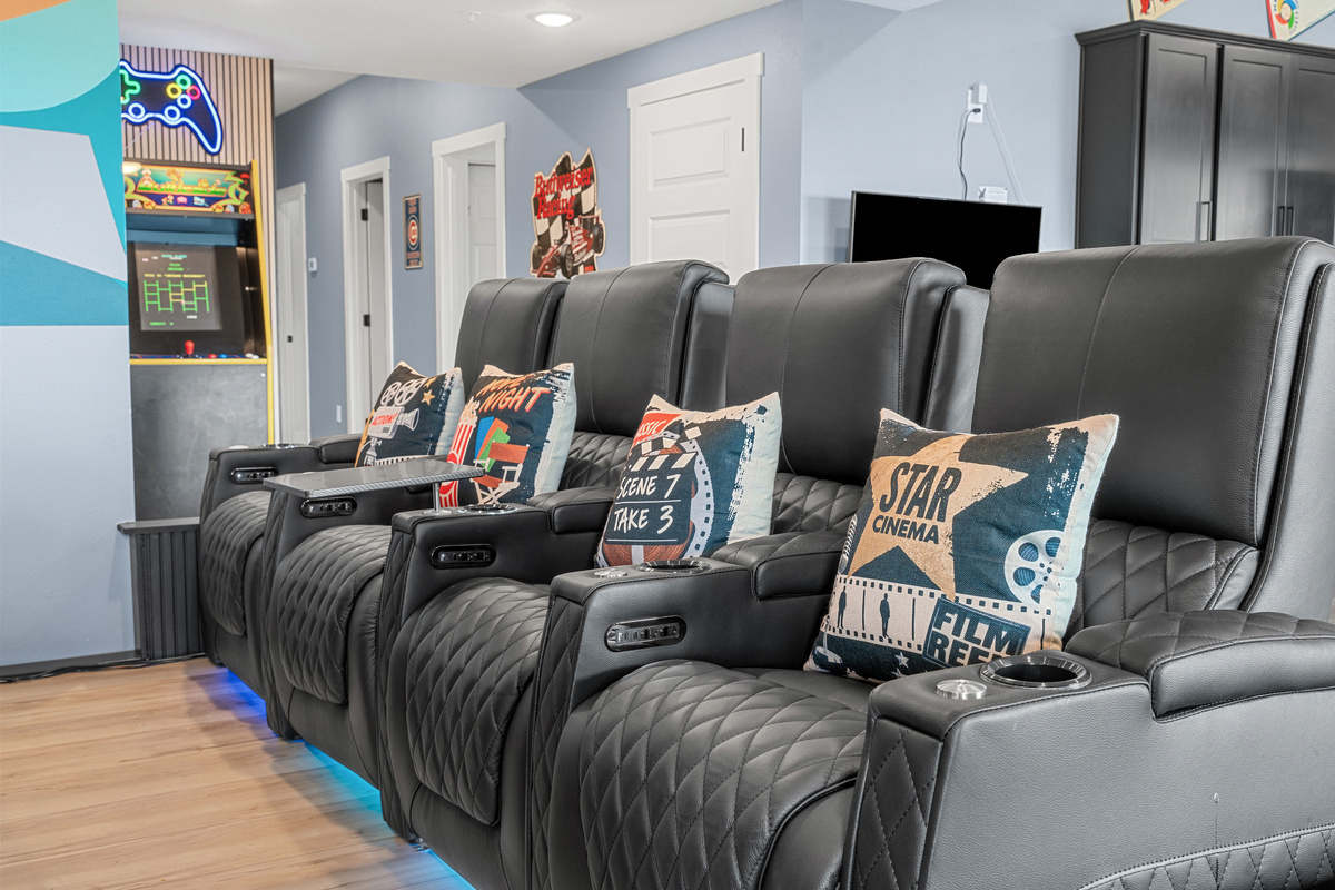 Theater seating with LED accent lighting