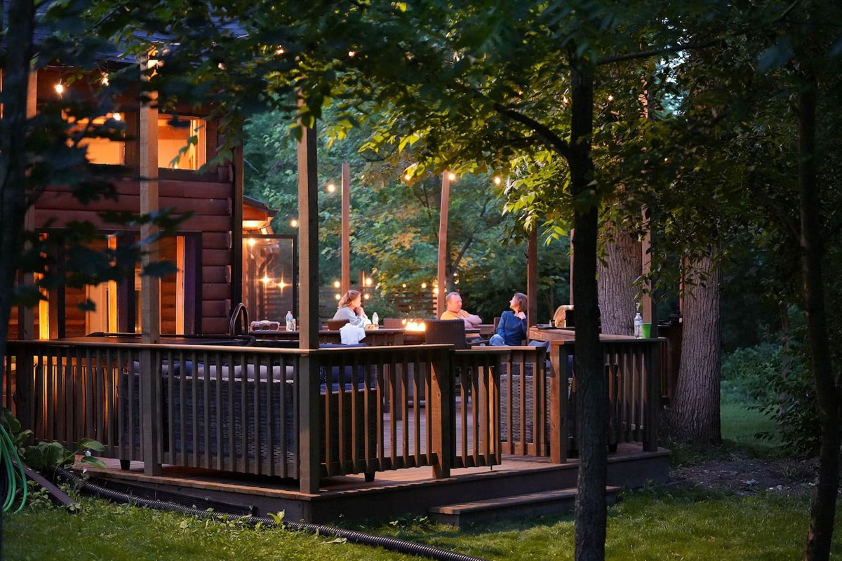 Enjoy a peaceful evening on the deck after your BBQ.