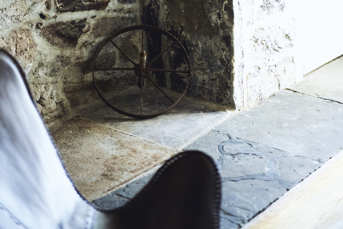 Original stone floors by the hearth