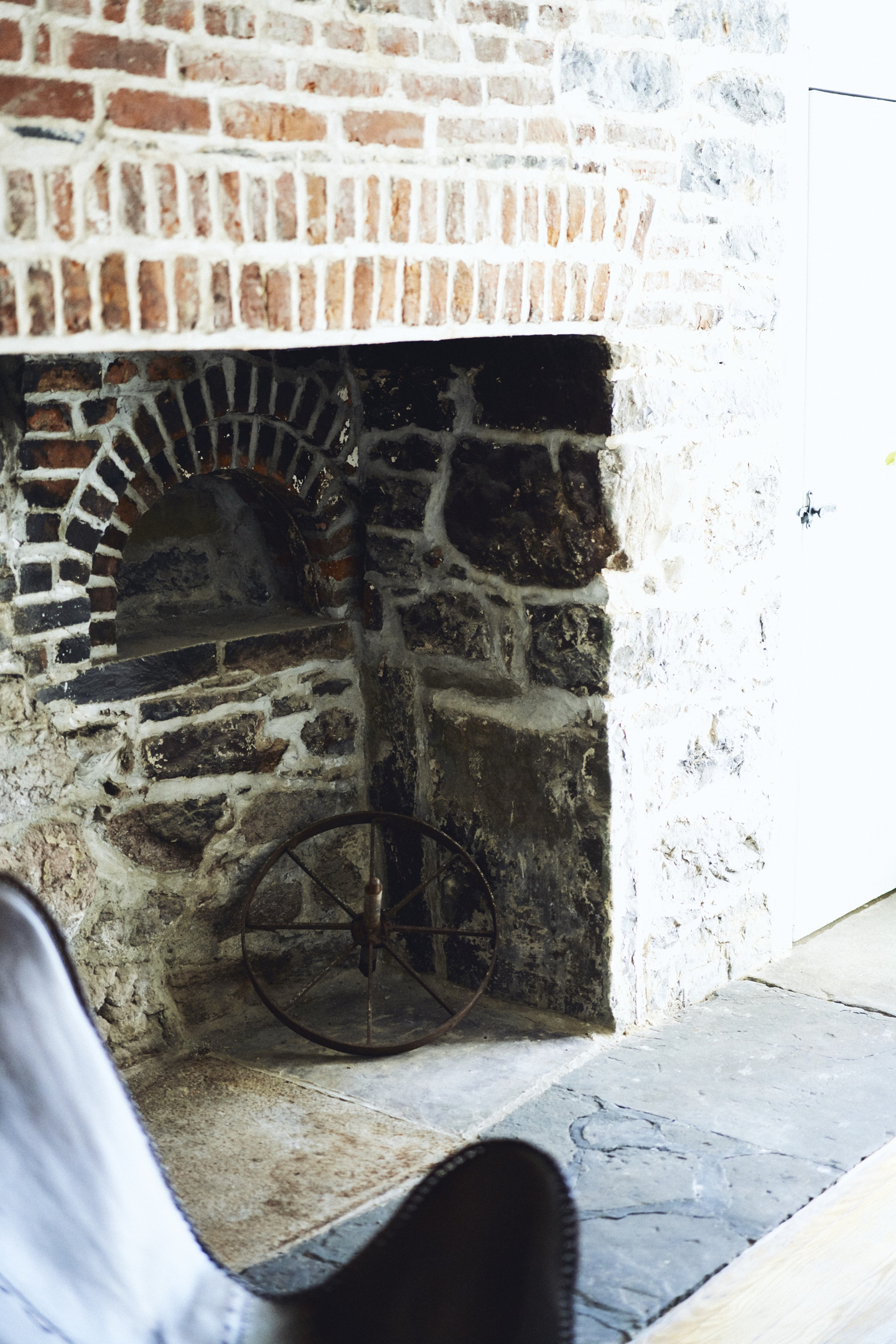 Original stone floors by the hearth