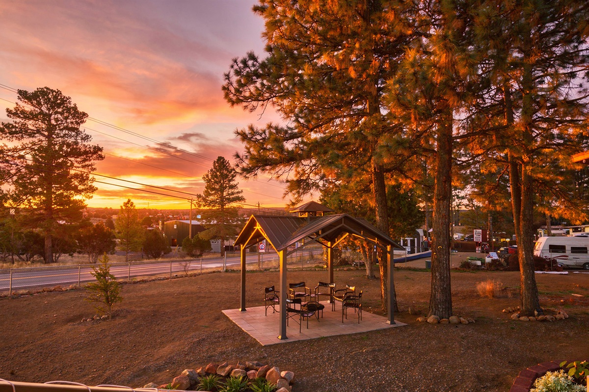 Sunsets/evenings in the gazebo 