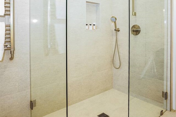 Bathroom 1 with walk-in shower.