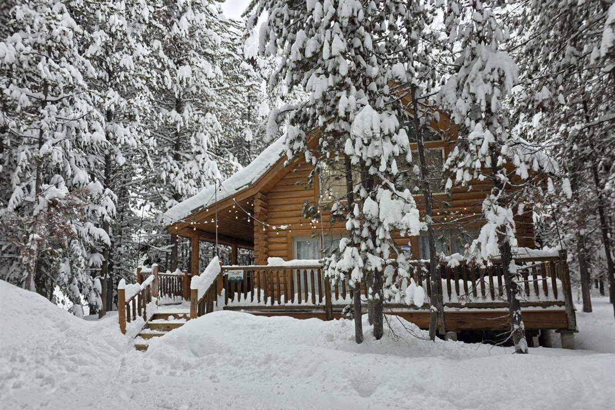 Tall Pines Lodge in the snow 2-2026