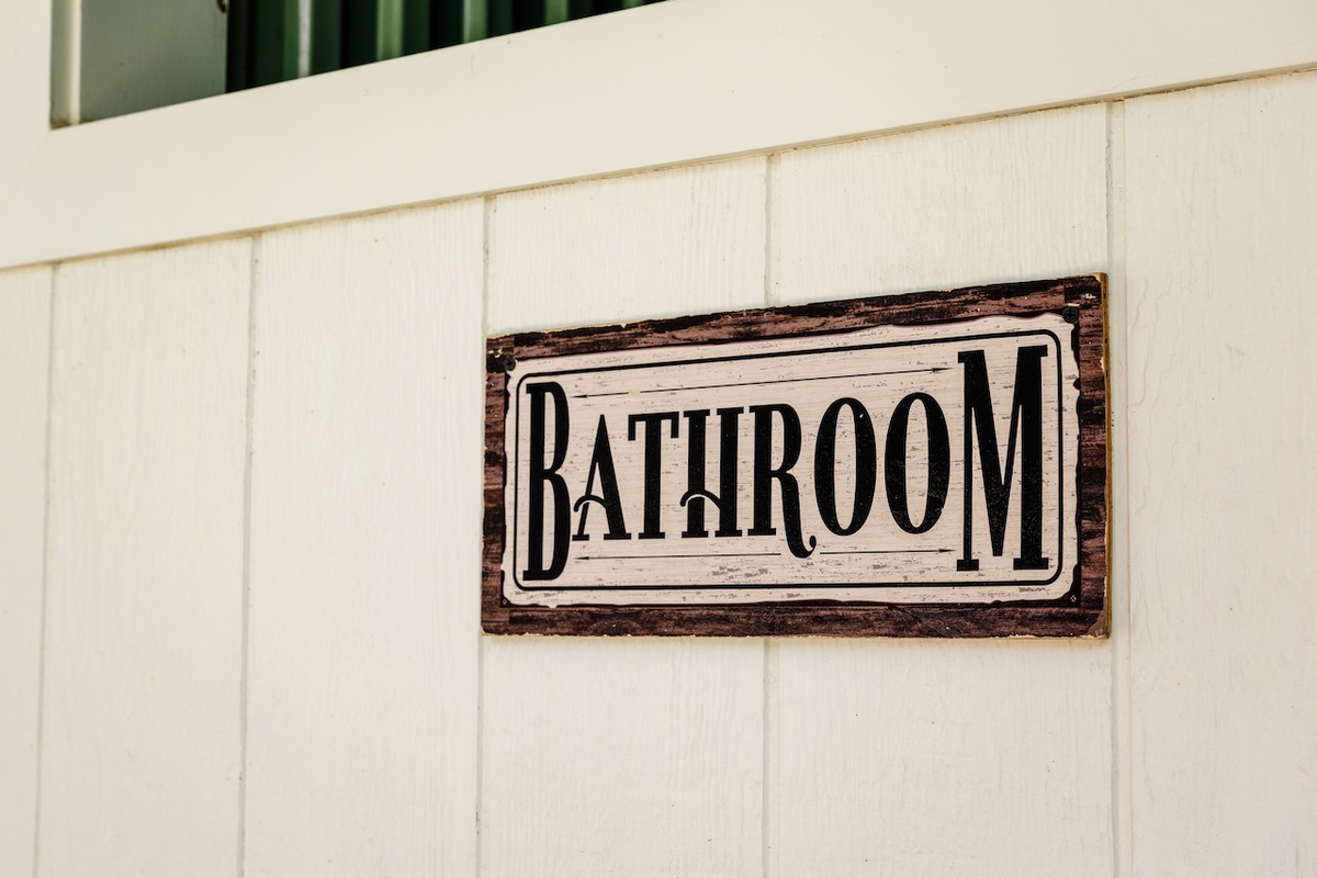 Seasonal Pool House bathroom