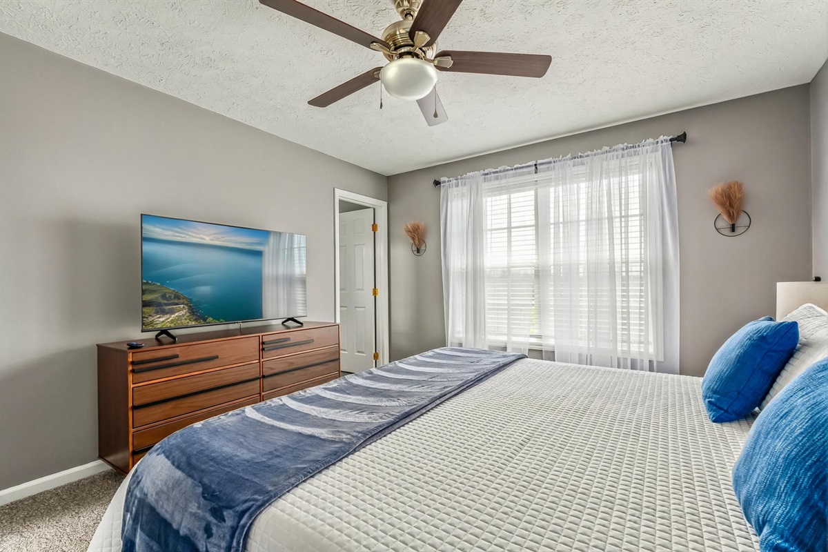 55" Roku TV in Master Bedroom