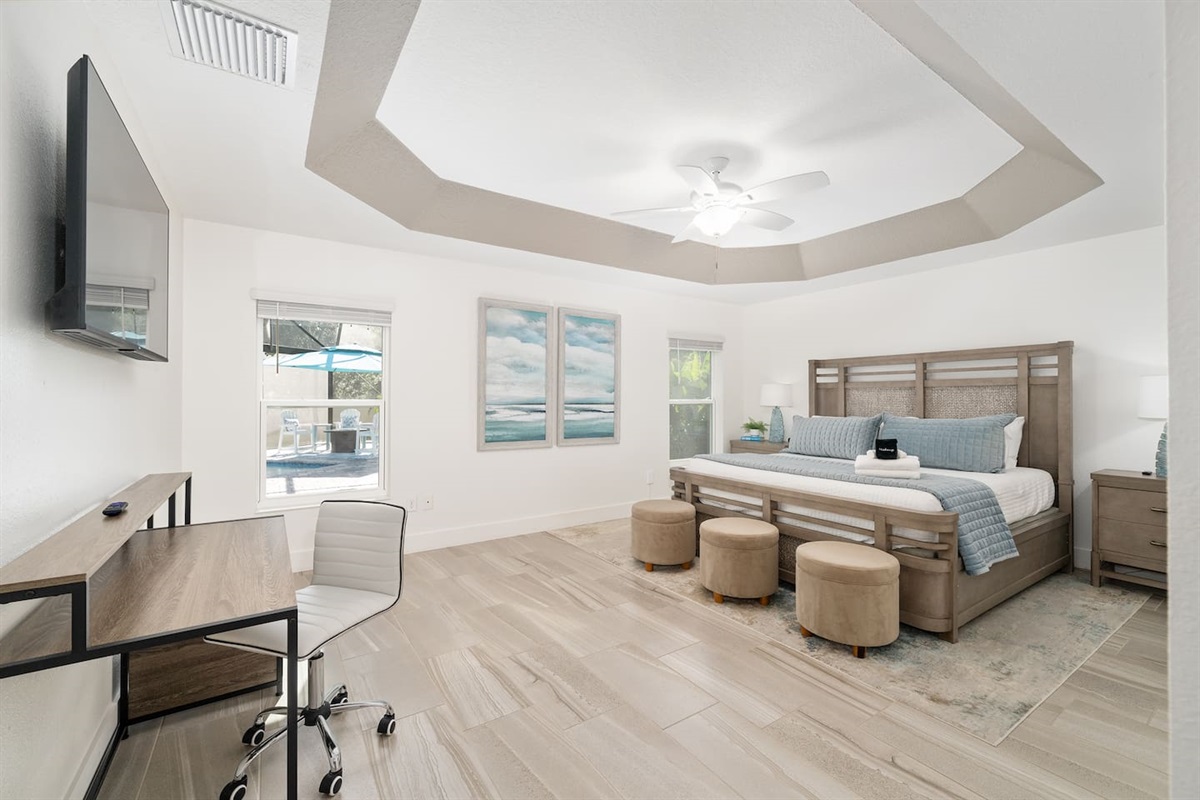 Spacious master bedroom retreat