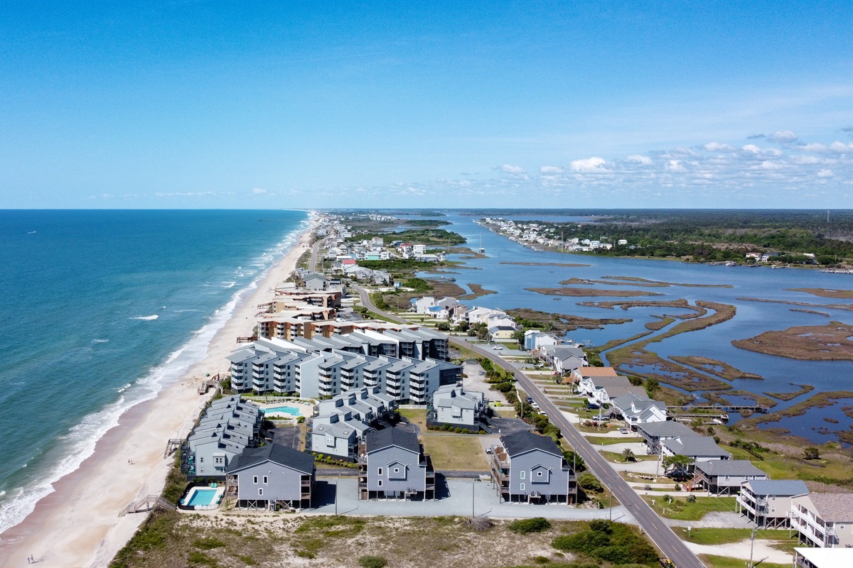 Aerial of Shipwatch, looking south