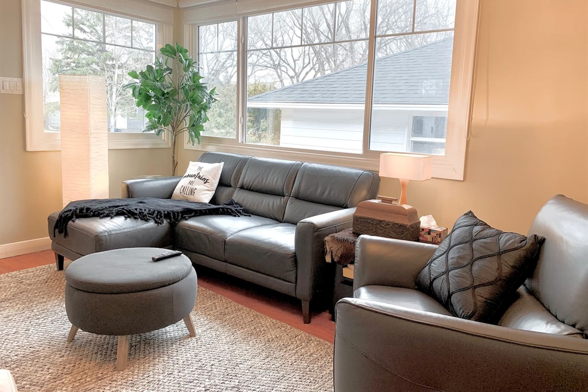 Lounge Area with Smart TV · Quality furnishings