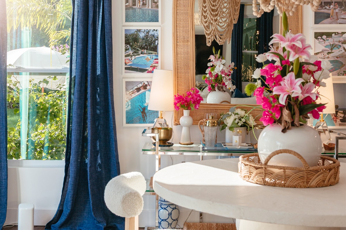 As you journey from the front of the house to the rear, a lovely, tasteful bar area awaits your visit - where many conversations and drinks can be had together.