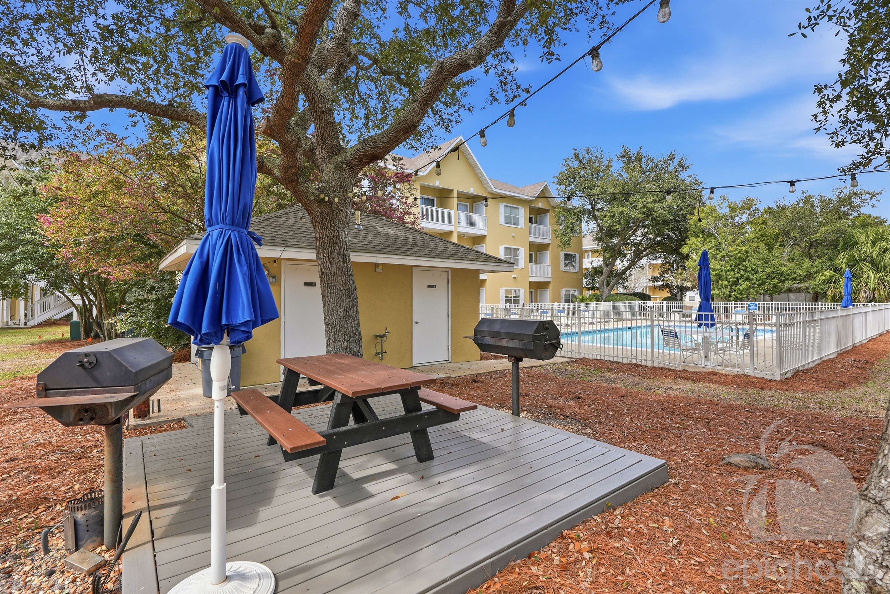 BBQ grills and picnic area