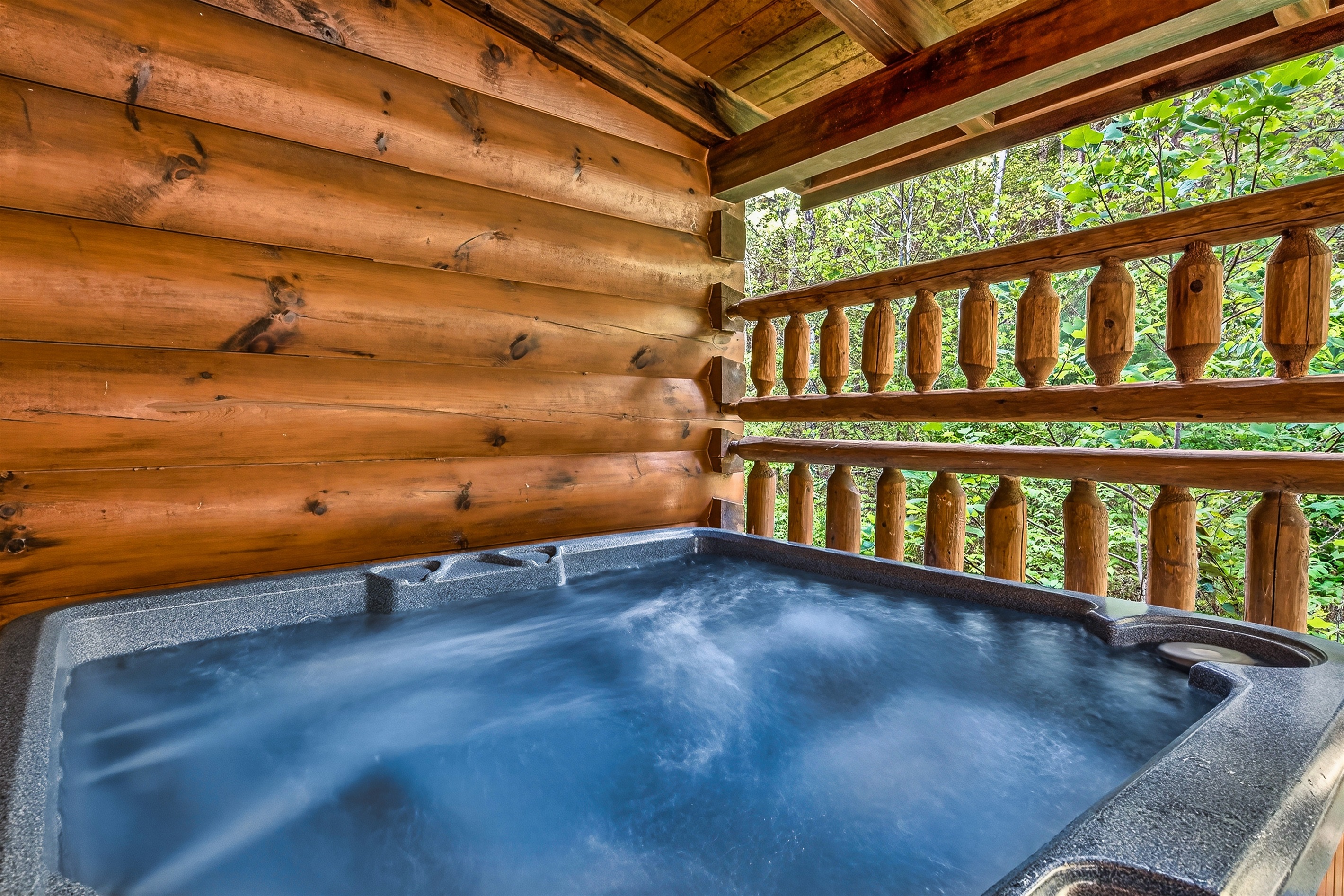 Watch your favorite team or stream your favorite show while enjoying the therapeutic jets in the hot tub!  