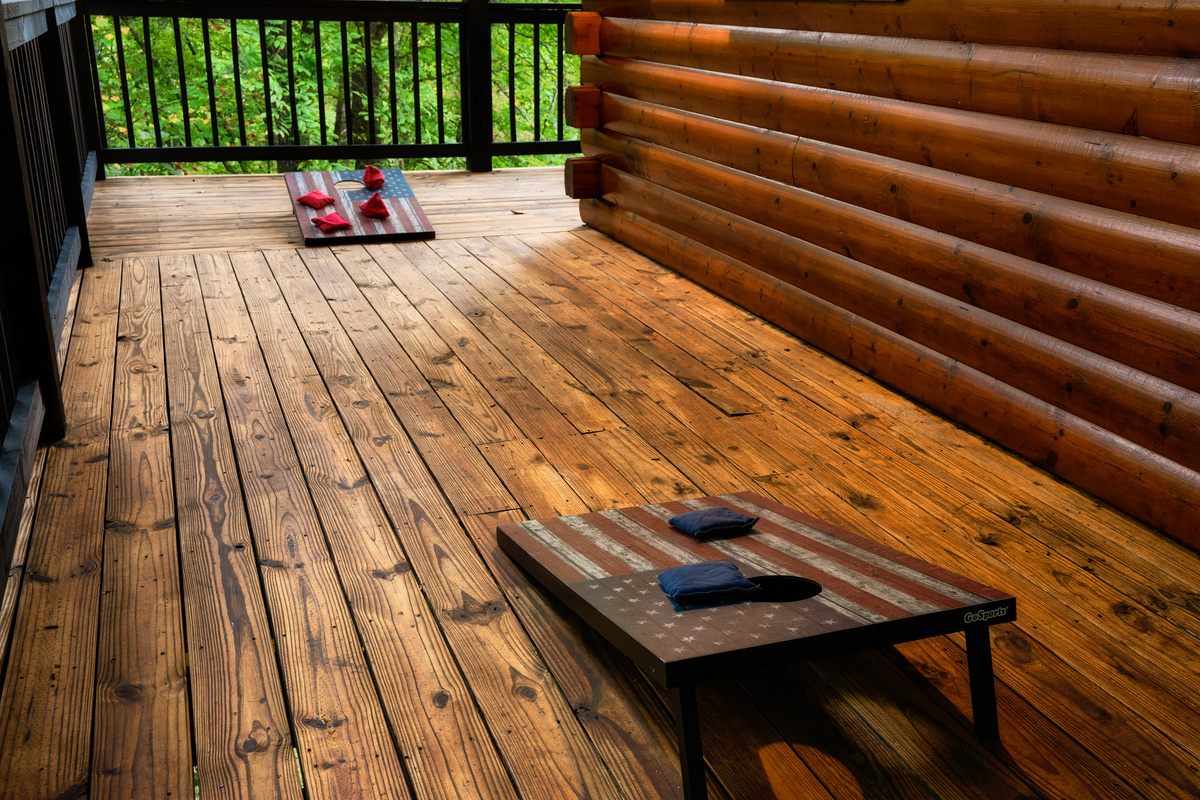 Take the fun and entertainment outdoors with cornhole.