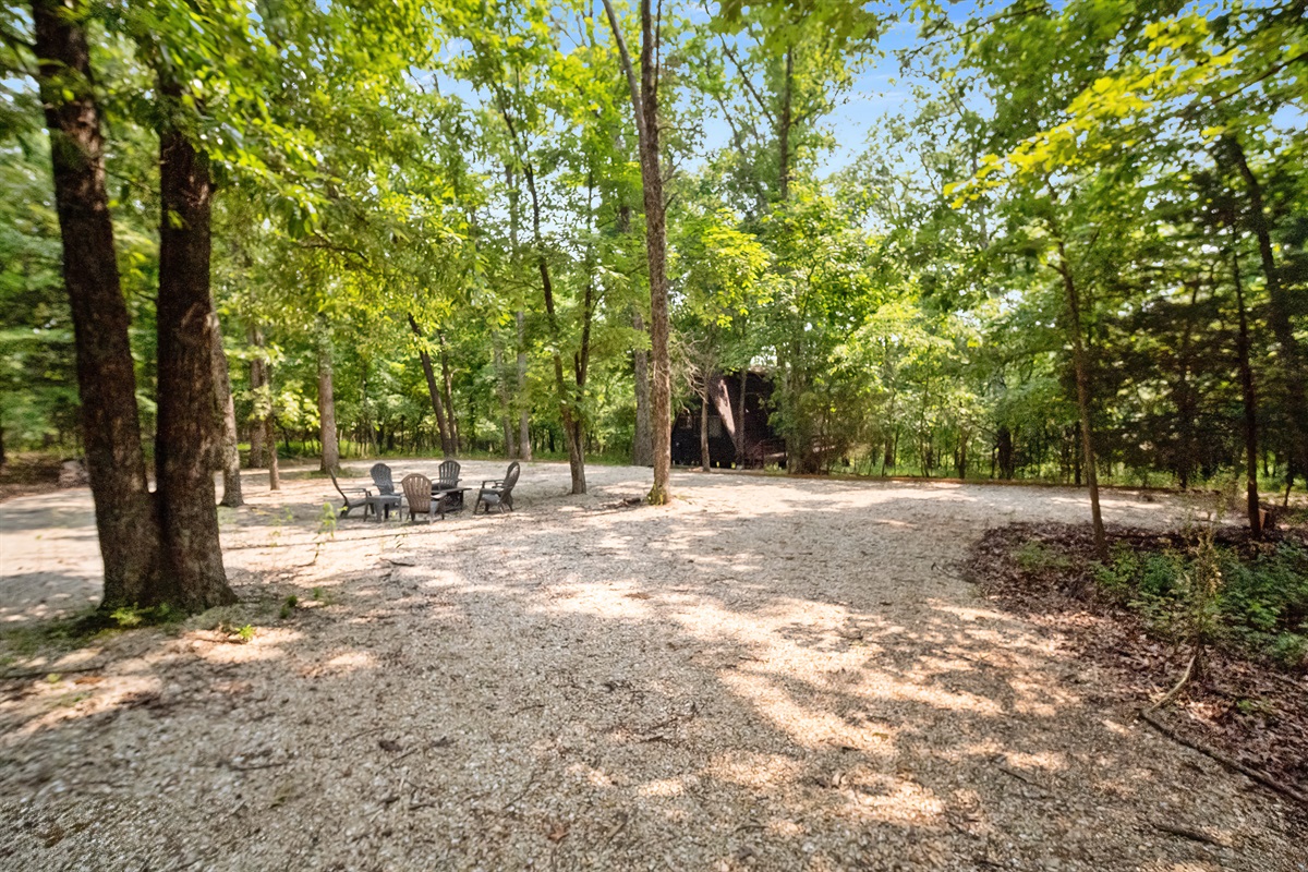 Fire pit and parking