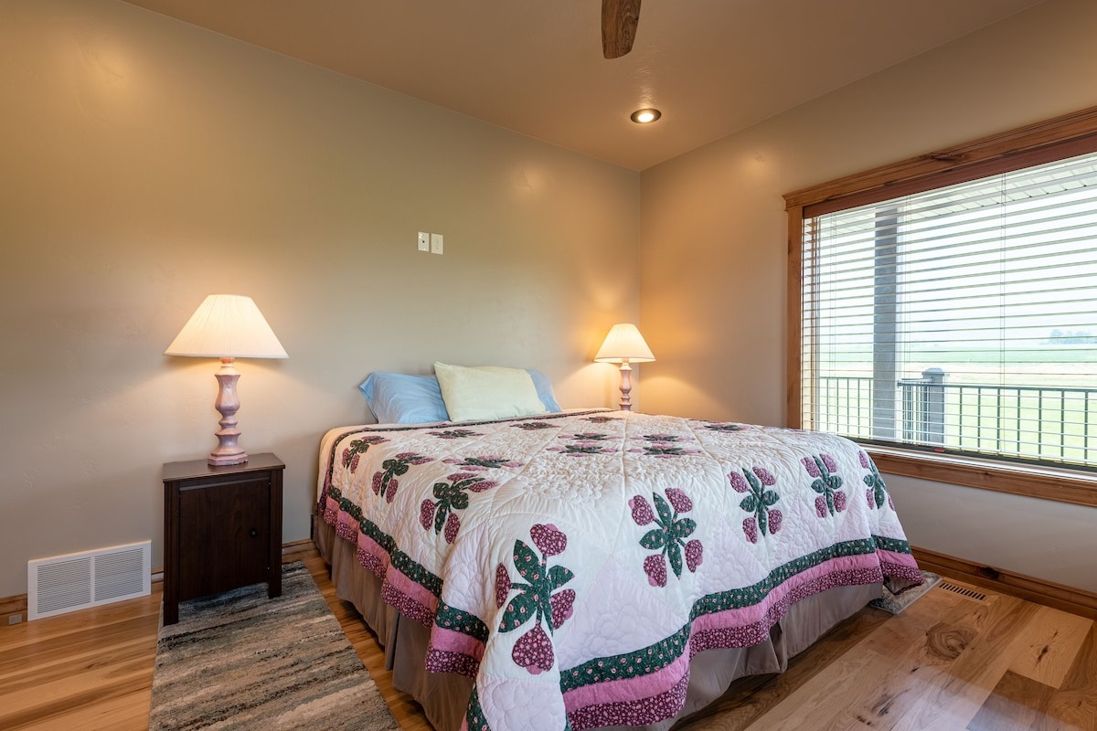 2nd Bedroom offers king-sized on the main floor.
