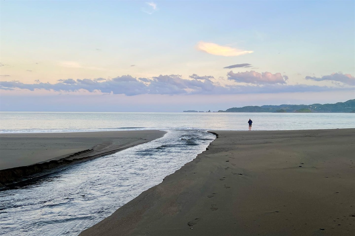 Sunrise is a great time to fish from the beach.  