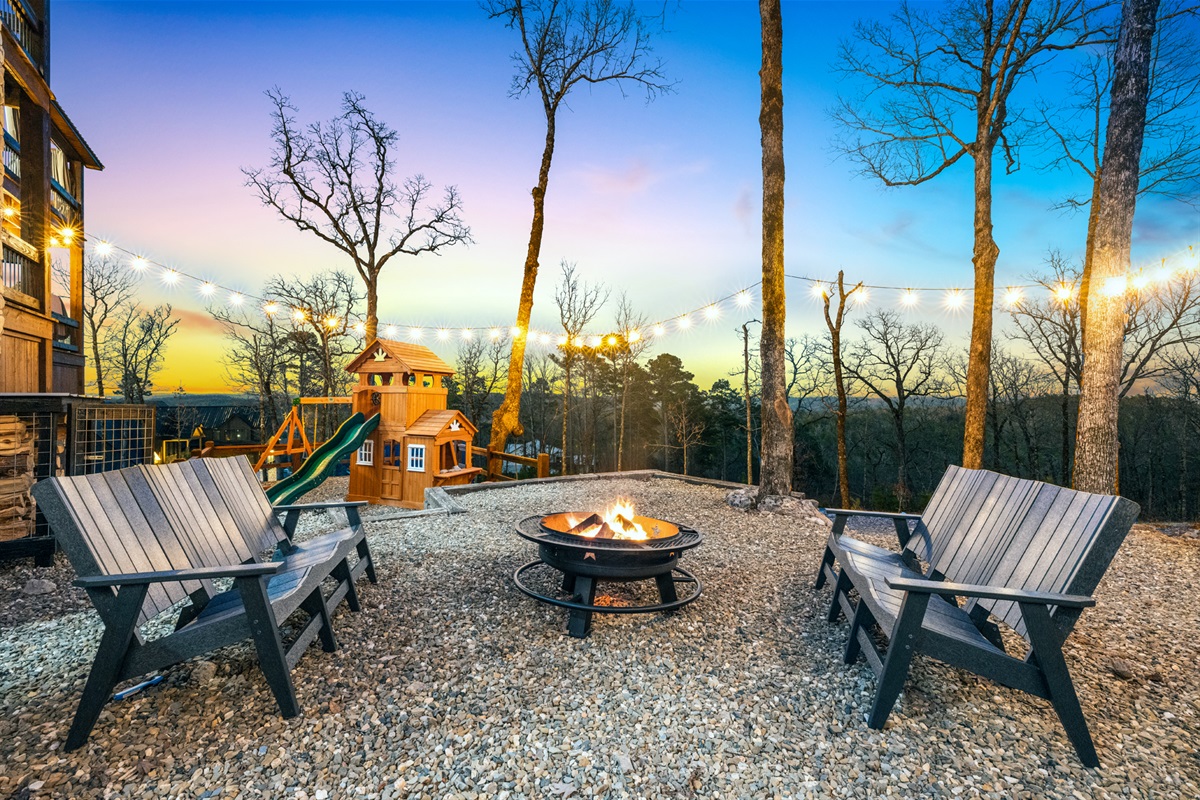 Relaxing outdoor fire pit area made for memorable nights under the stars