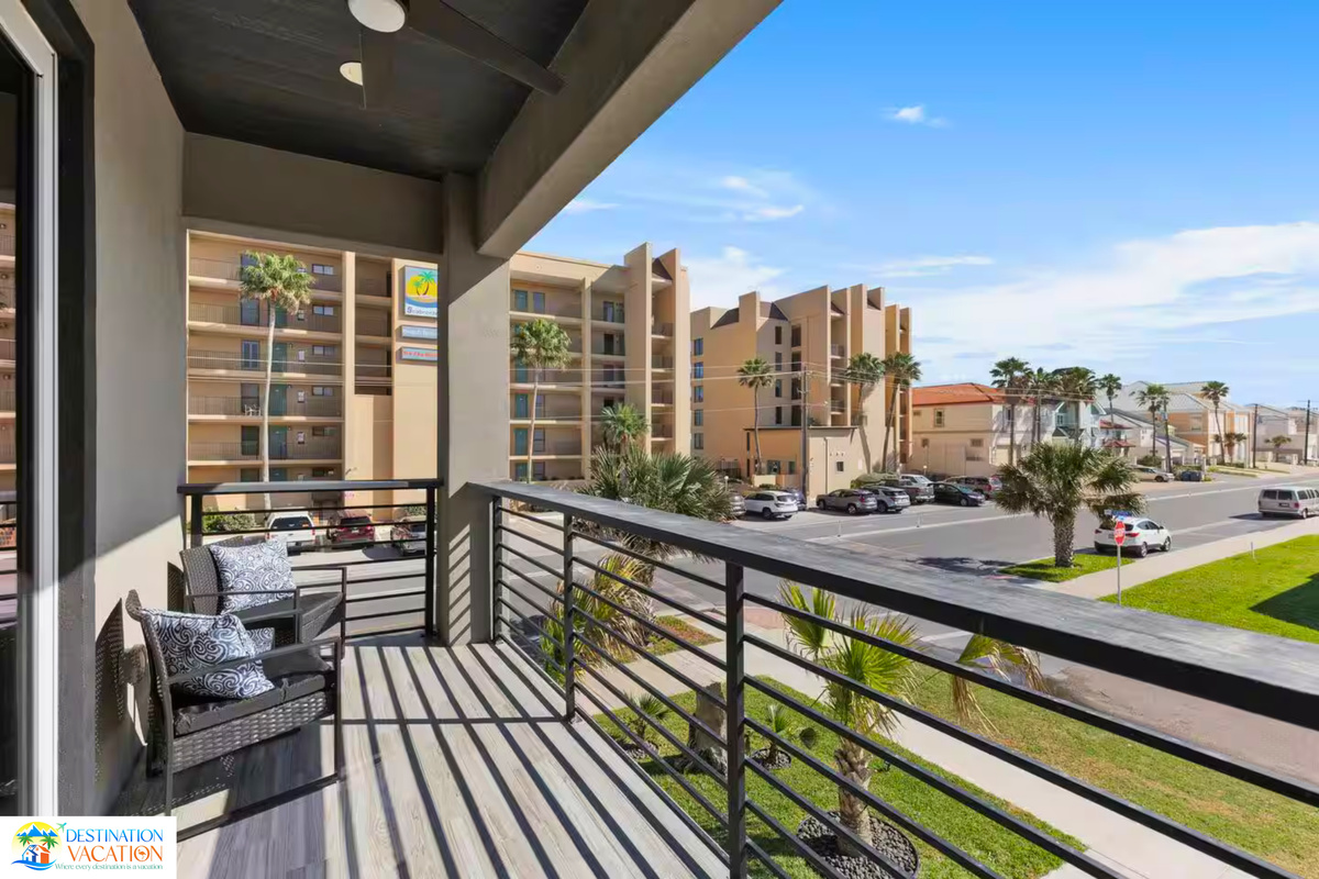 A beautiful balcony retreat with sweeping neighborhood views
