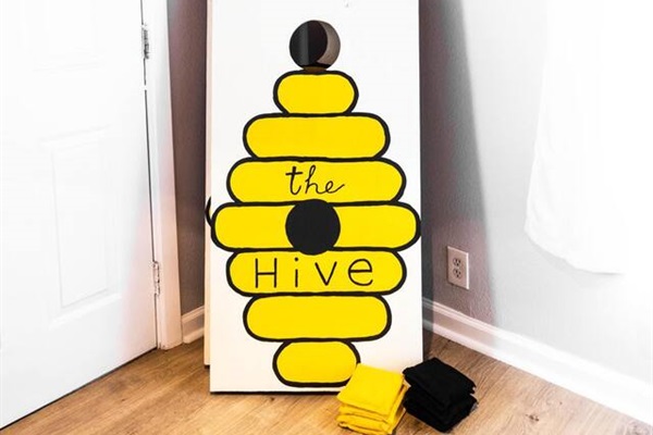 Cornhole boards in the backyard offer fun entertainment for guests of all ages during your stay.