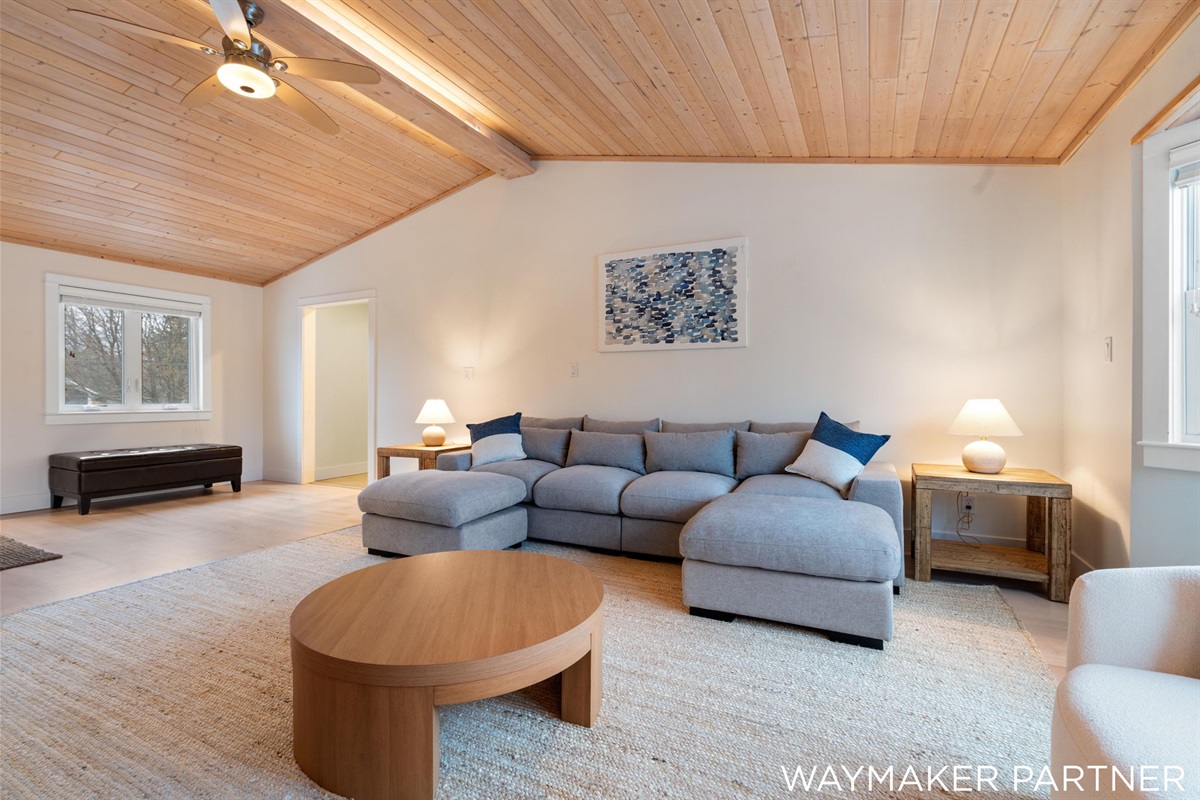 Enjoy our comfortable sectional and swivel chair