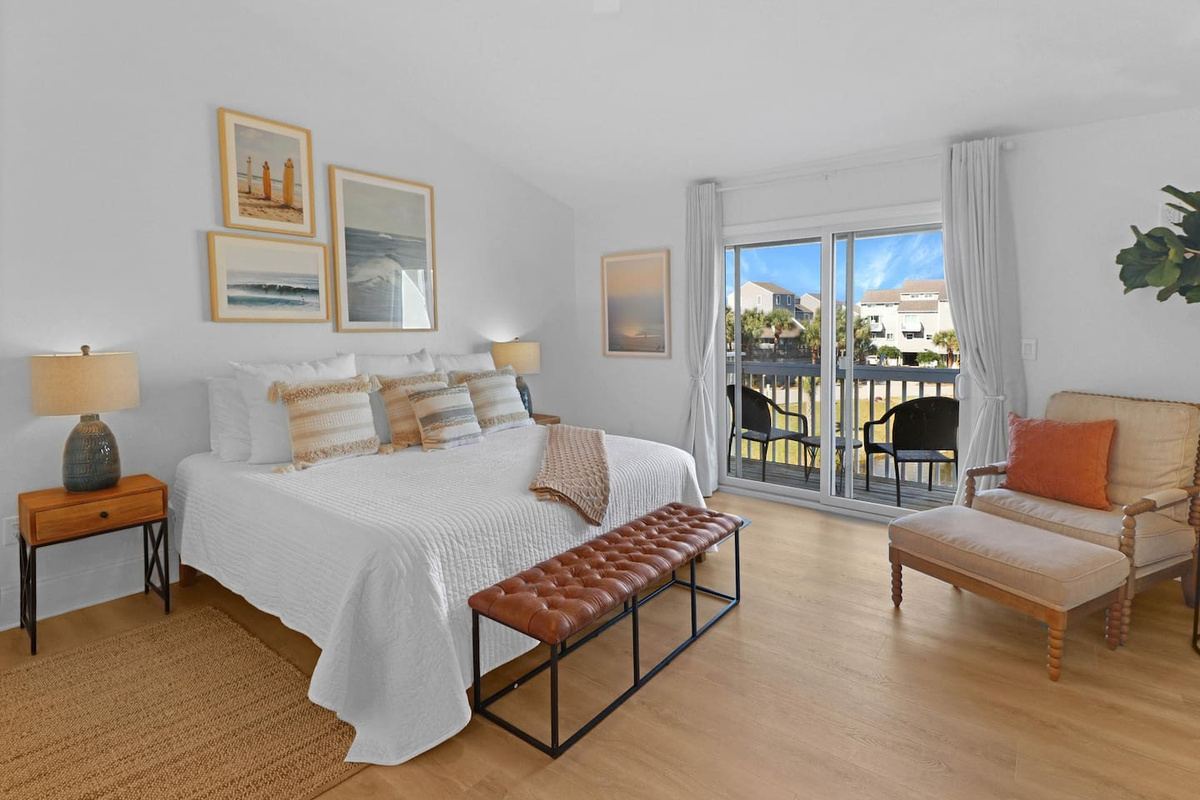 Claim the king master suite at the top of the house and sleep like you haven't in months &mdash; the bedroom, the bed, and the quiet are yours alone.