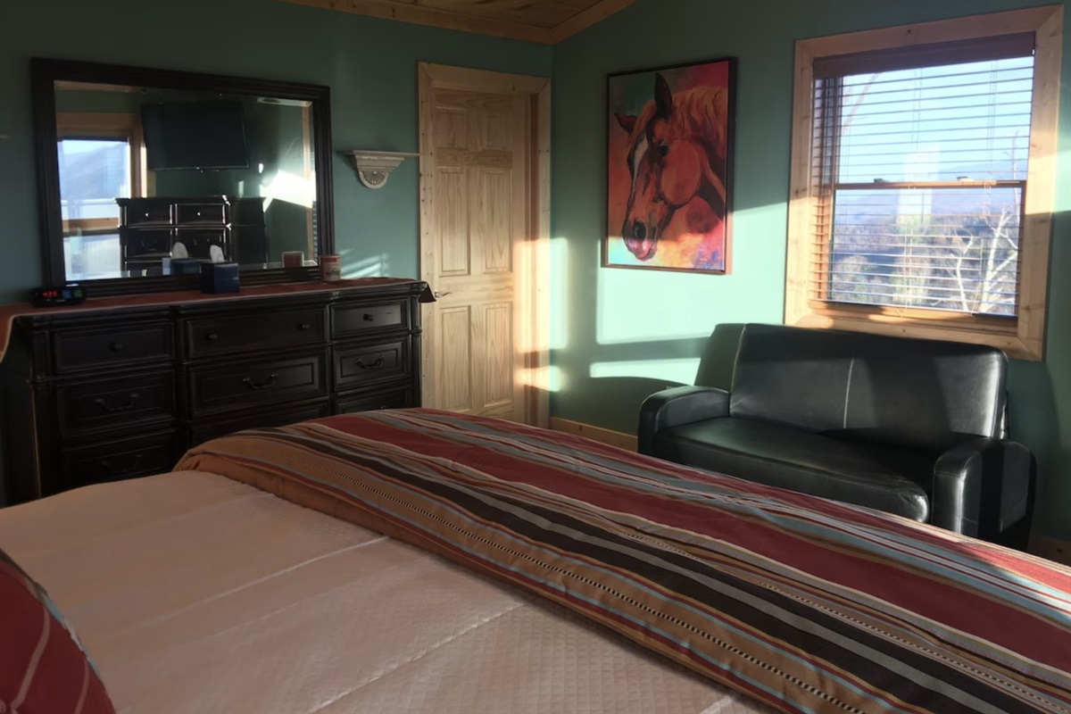 The Wild Horses room has a king bed as well