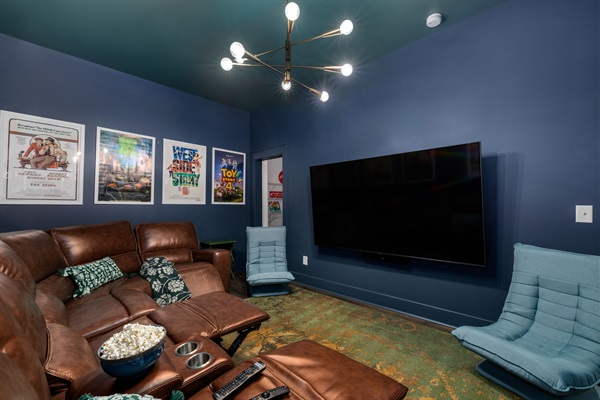 THEATRE  with 86” tv, perfect spot to kickback for a movie marathon or game days.