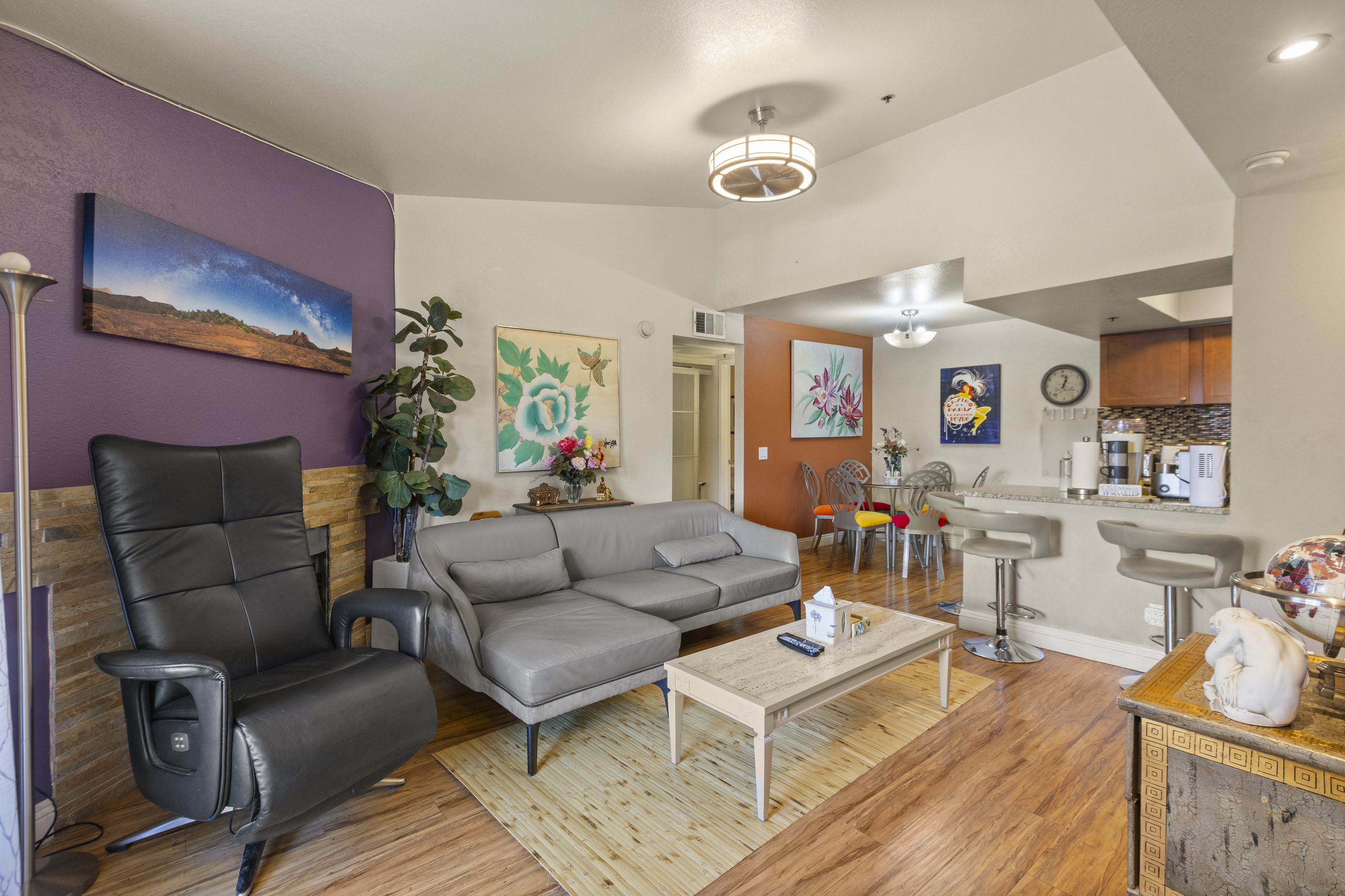 Living Room with Smart TV and comfortable seating