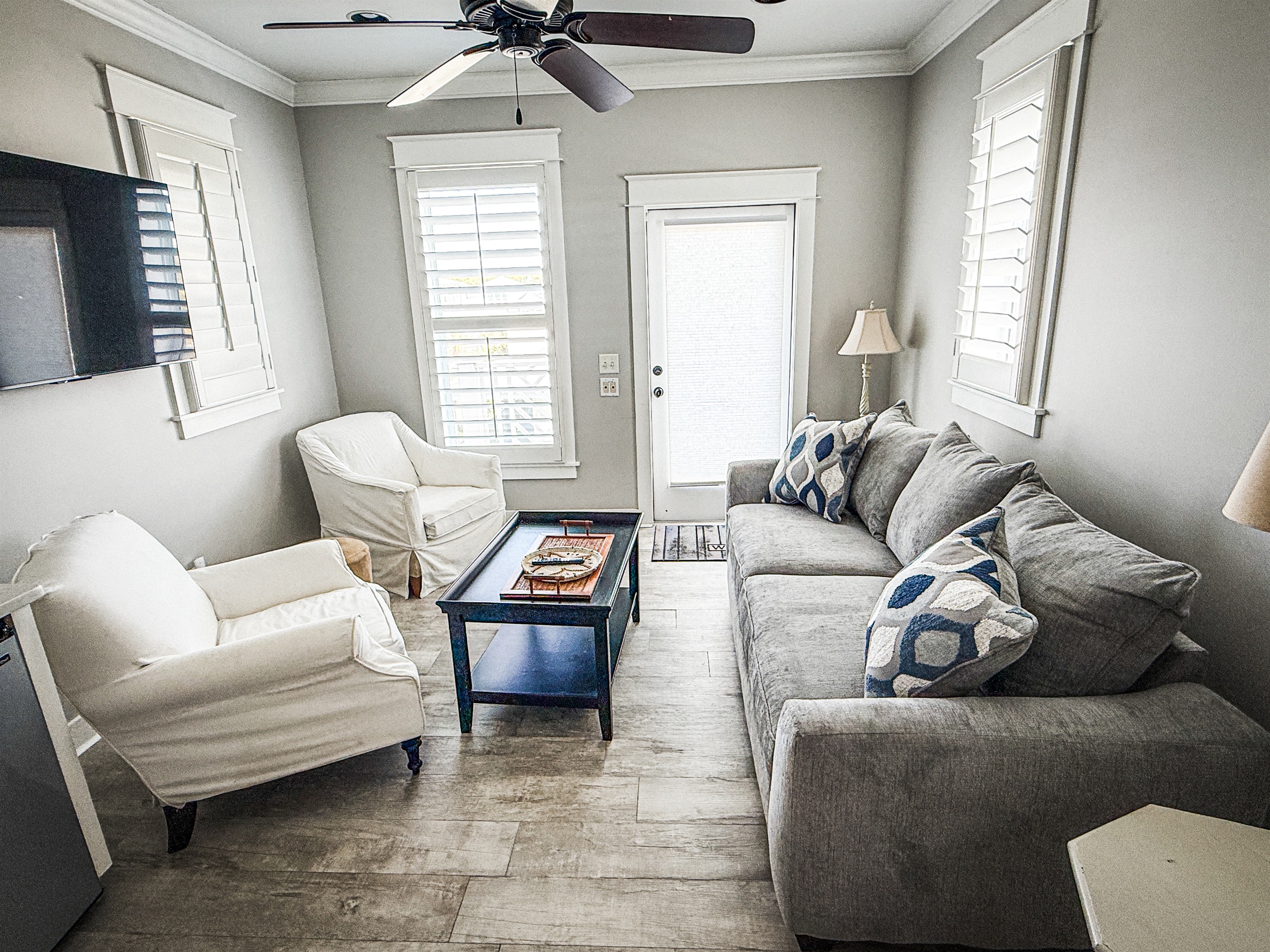 Third floor loft / game room / extra bedroom.  New queen sleeper with gel foam mattress 3/2026.