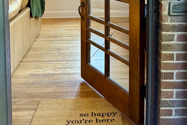 Beautiful, original wide door to home.