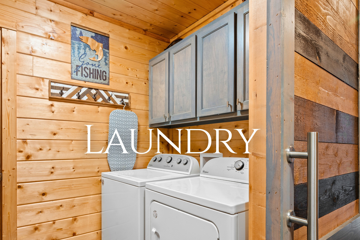 A tucked-away laundry area adds convenience, especially for longer stays or trips with a full group.