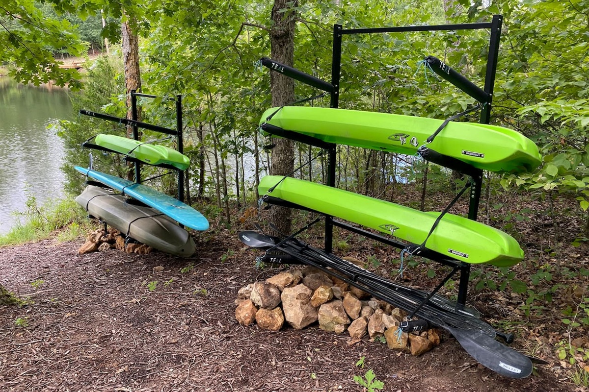 Kayaks, paddleboard & more included