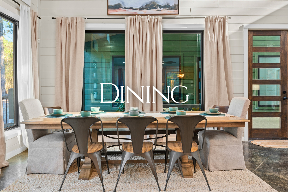 Gather everyone around the dining table where there's plenty of room to enjoy meals, games, and conversations that linger long after dinner.