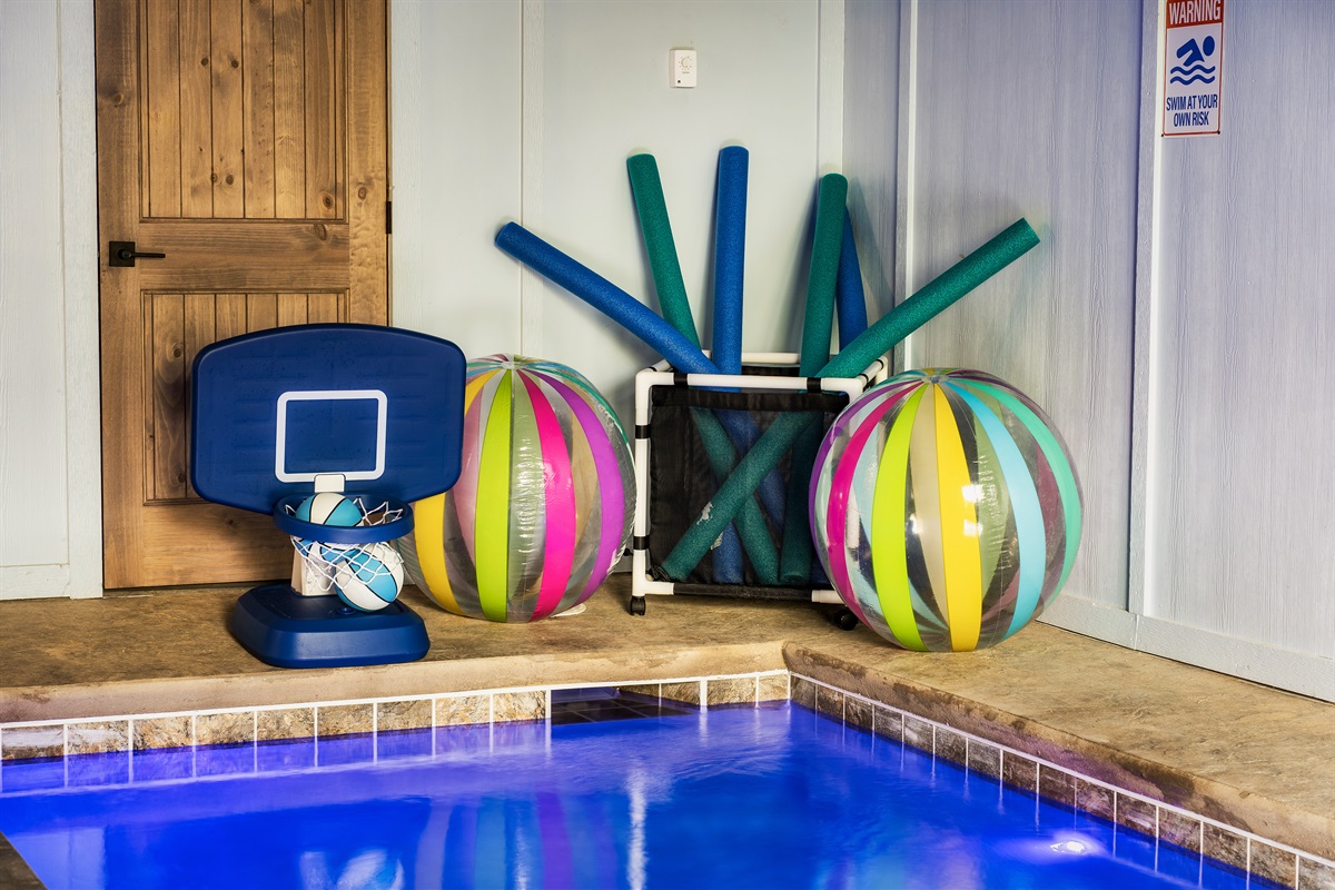 Spacious indoor heated pool, perfect for year-round enjoyment